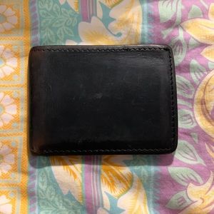 Tanner Goods Utility Bifold Wallet in Black Bridle leather